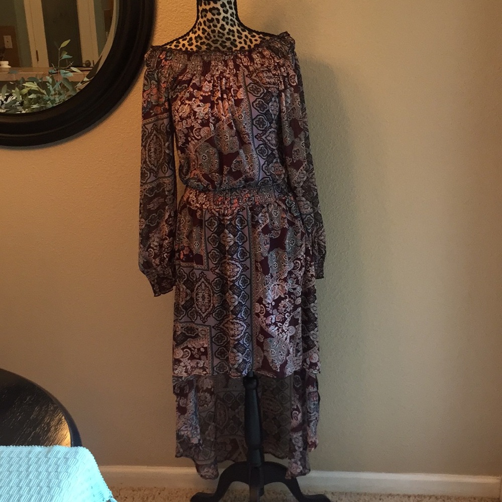 Paisley Boho Hi-Low Dress